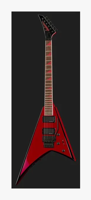 Jackson RRX24 Red wBlack Bevels, pickup e manopole dei controlli