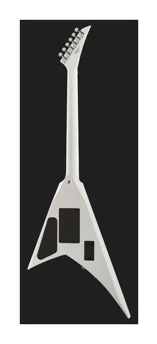 Jackson RRX24M White w/Black PinStripe, manico e tastiera visti di lato