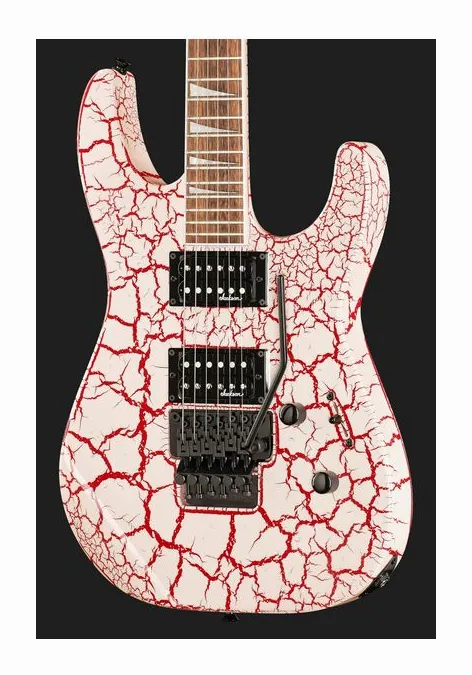 Jackson X Series SLXDX Bloodshot Crack, paletta con meccaniche e logo