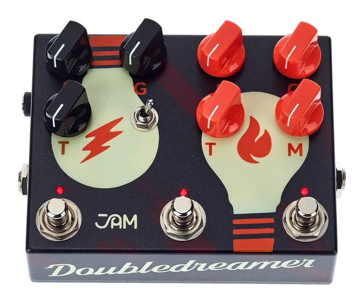 JAM pedals Doubledreamer Dual Overdrive, manopole viste dall'alto