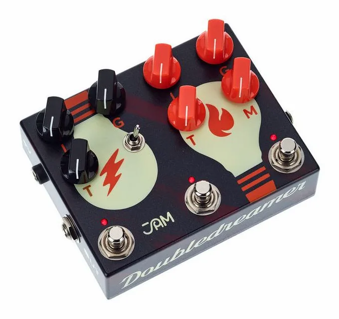 JAM pedals Doubledreamer Dual Overdrive, connettori sul retro dell'unita