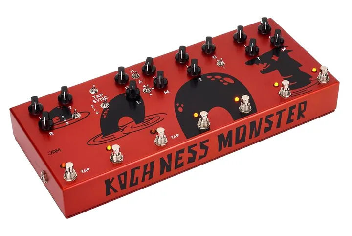 JAM pedals Koch Ness Monster, grafica del pannello superiore
