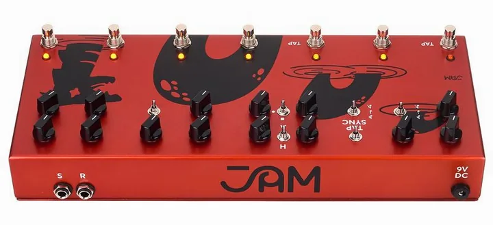 JAM pedals Koch Ness Monster, ingressi e uscite laterali