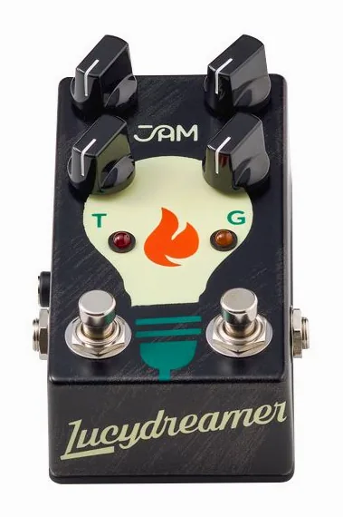 JAM pedals LucyDreamer Bass Overdrive, footswitch in primo piano