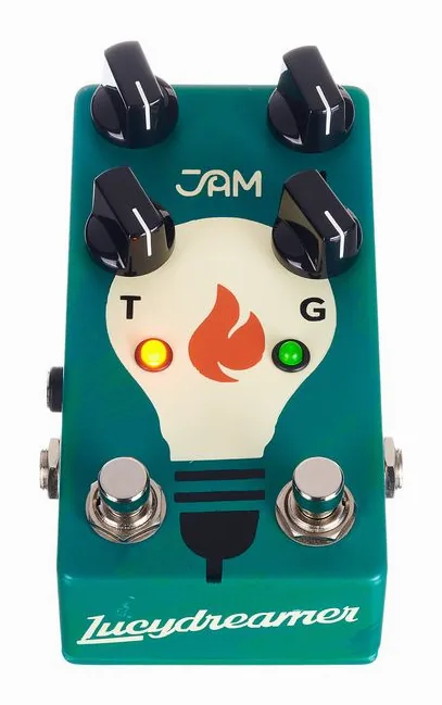 JAM pedals LucyDreamer Overdrive, grafica del pannello superiore