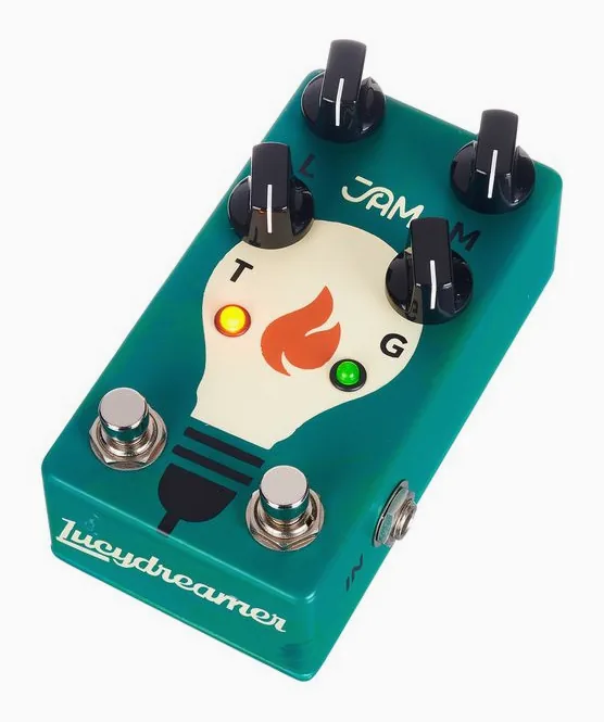 JAM pedals LucyDreamer Overdrive fotografato frontalmente