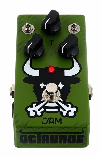 JAM pedals Octaurus Octafuzz, ingressi e uscite laterali