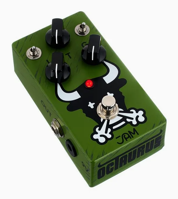 JAM pedals Octaurus Octafuzz, connettori sul retro dell'unita