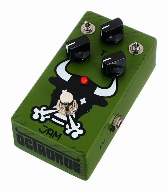 JAM pedals Octaurus Octafuzz in primo piano frontale