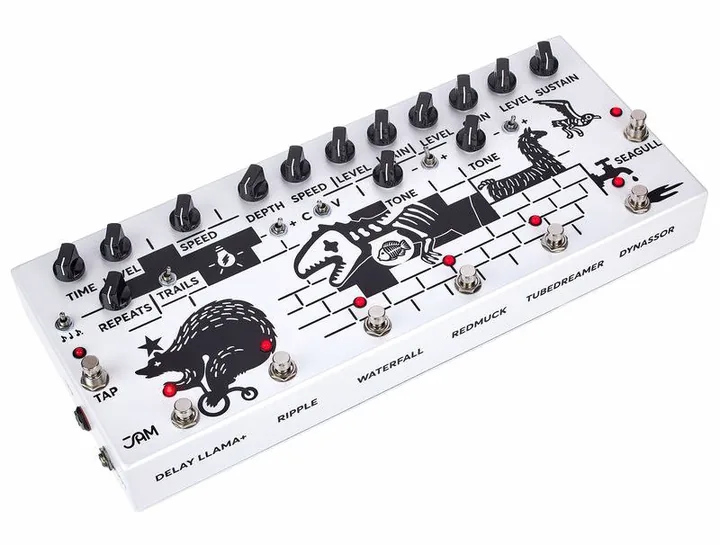 JAM pedals Pink Flow, connettori sul retro dell'unita