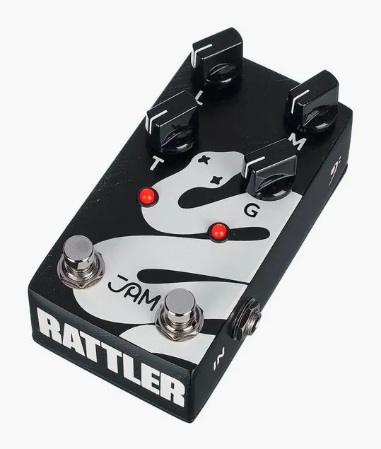 JAM pedals Rattler Bass MKII Distortion, grafica del pannello superiore
