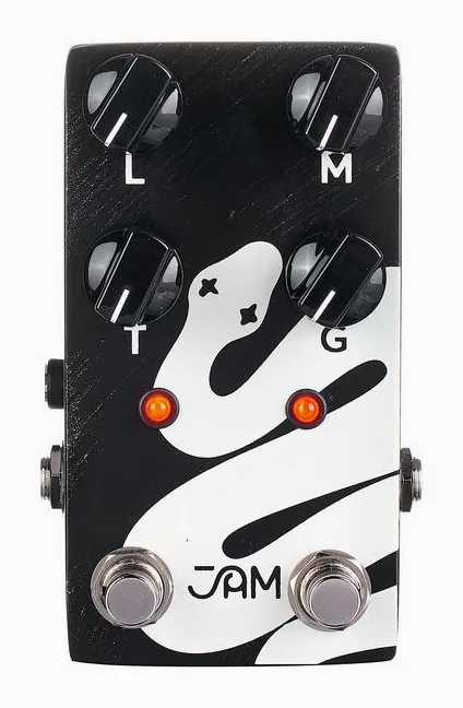 JAM pedals Rattler Bass MKII Distortion, grafica del pannello superiore