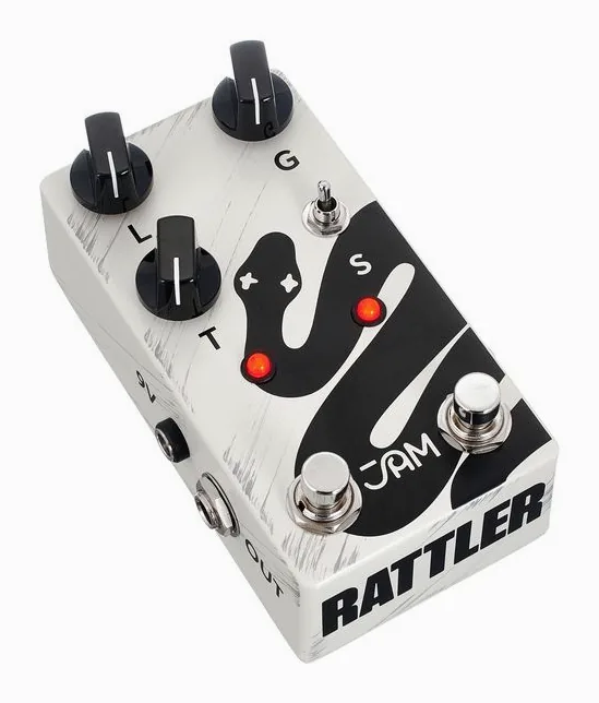JAM pedals Rattler MKII Distortion, ingressi e uscite laterali