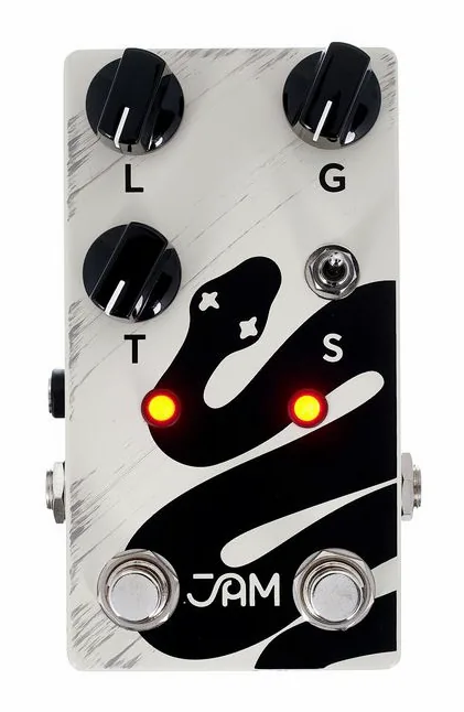 JAM pedals Rattler MKII Distortion, grafica del pannello superiore