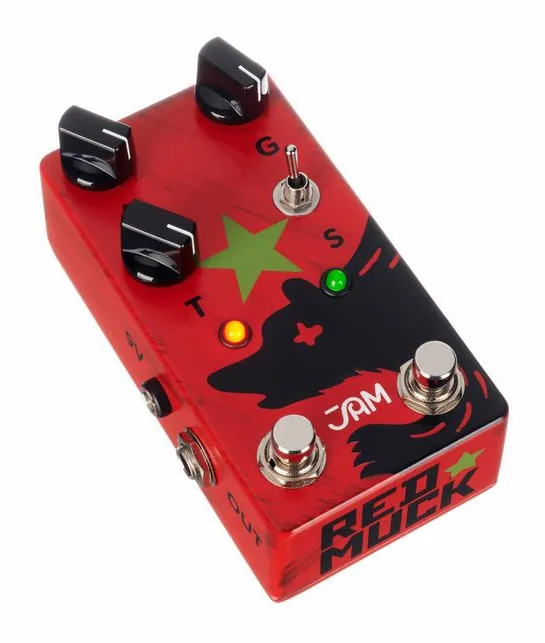 JAM pedals Red Muck mk.2 Fuzz/Distortion, connettori sul retro dell'unita