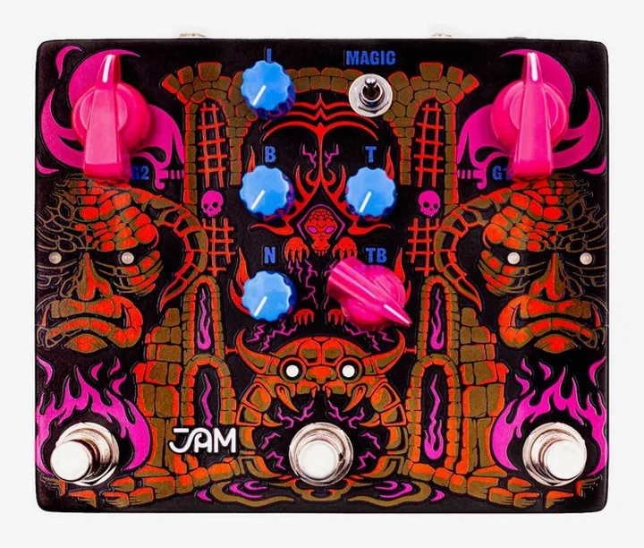 JAM pedals Tiny Amp Destroyer, led e interruttore a pedale