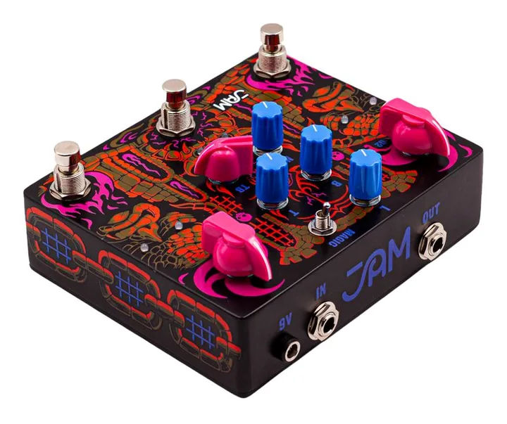 JAM pedals Tiny Amp Destroyer, grafica del pannello superiore