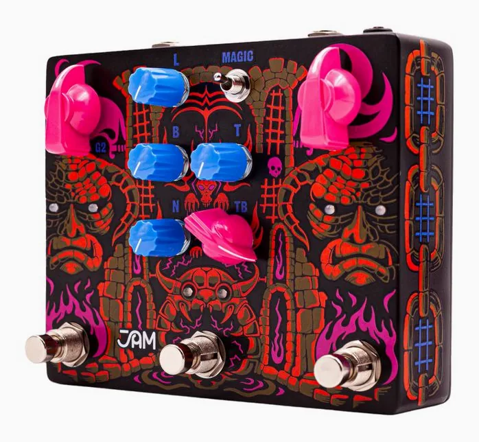 JAM pedals Tiny Amp Destroyer, led e interruttore a pedale
