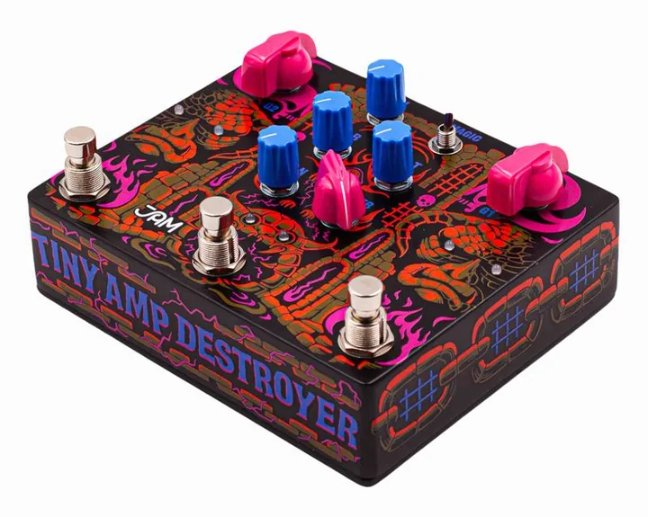 JAM pedals Tiny Amp Destroyer in primo piano frontale