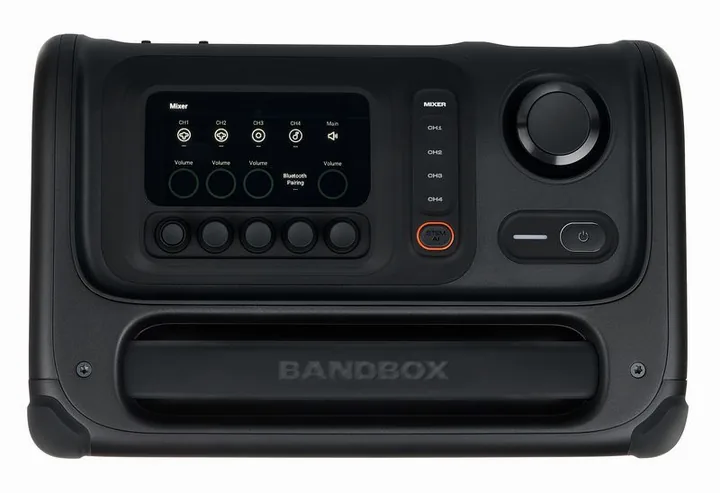 JBL BandBox TRIO, pannello dei controlli in primo piano
