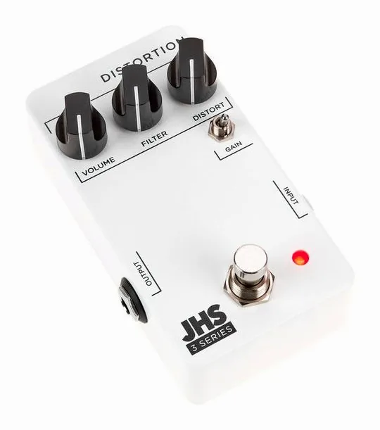 JHS Pedals 3 Series Distortion, ingressi e uscite laterali