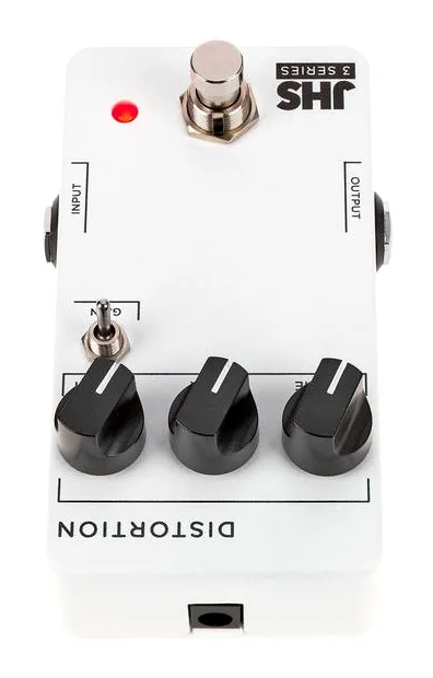 JHS Pedals 3 Series Distortion, ingressi e uscite laterali