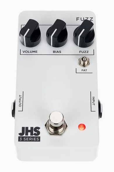 JHS Pedals 3 Series Fuzz, connettori sul retro dell'unita