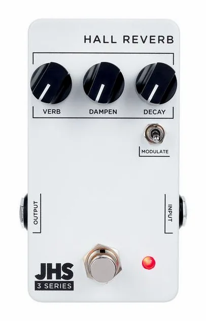JHS Pedals 3 Series Hall Reverb, grafica del pannello superiore