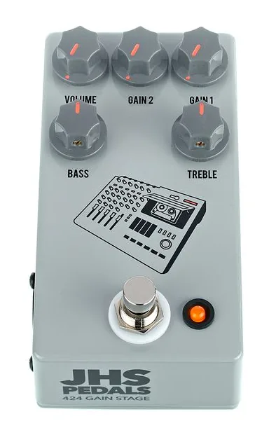 JHS Pedals 424 Gain Stage, manopole viste dall'alto