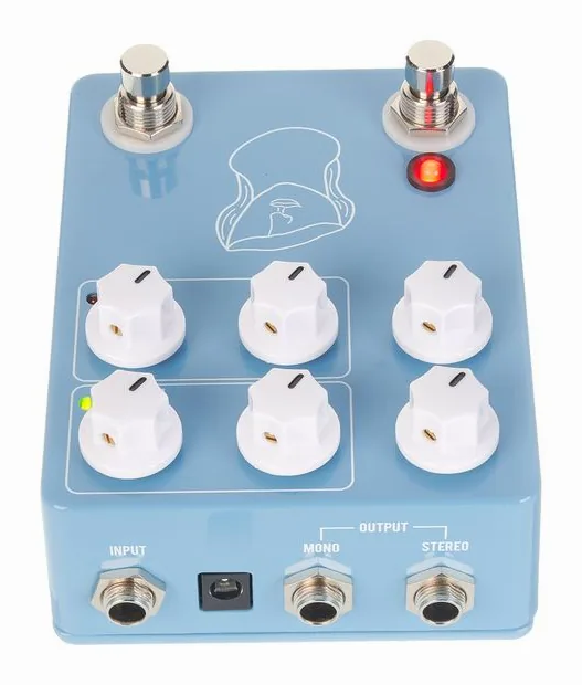 JHS Pedals Artificial Blonde Vibrato, grafica del pannello superiore