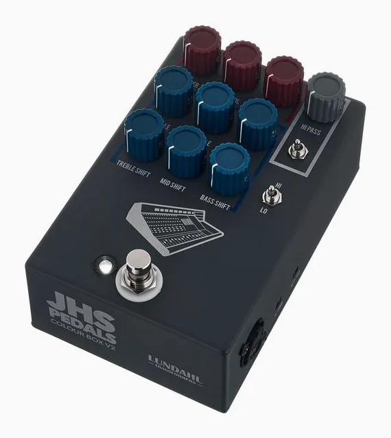 JHS Pedals Colour Box V2 10 Preamp / EQ, connettori sul retro dell'unita