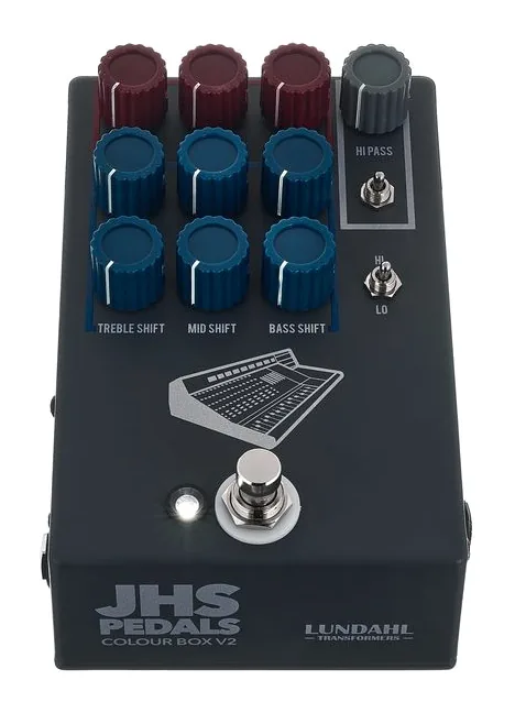 JHS Pedals Colour Box V2 10 Preamp / EQ, manopole viste dall'alto