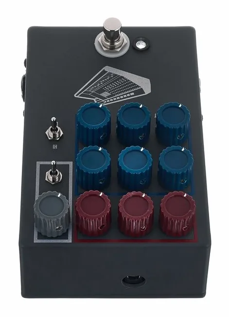 JHS Pedals Colour Box V2 10 Preamp / EQ, manopole viste dall'alto