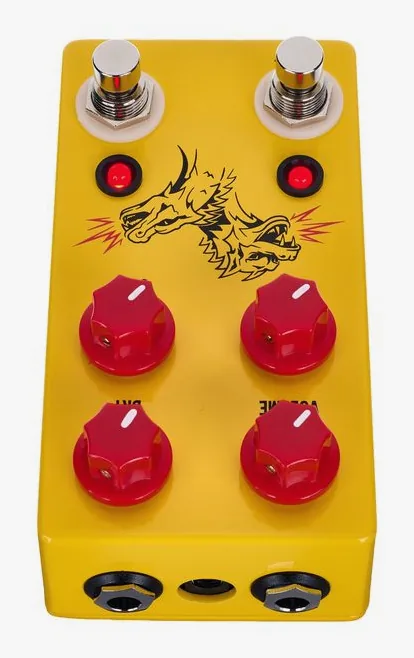 JHS Pedals Double Dragon Lo-Fi Octave, footswitch in primo piano
