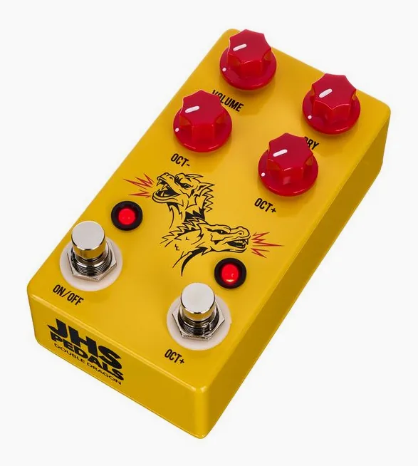 JHS Pedals Double Dragon Lo-Fi Octave fotografato frontalmente