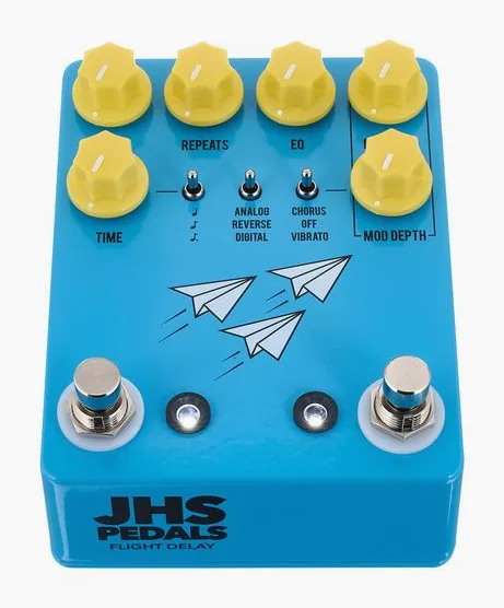 JHS Pedals Flight Delay Blue, ingressi e uscite laterali