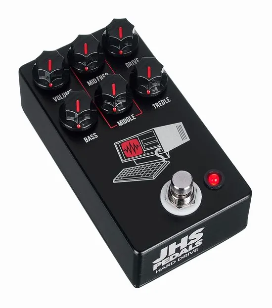 JHS Pedals Hard Drive - Distortion Black, connettori sul retro dell'unita