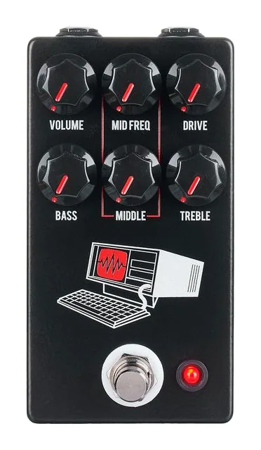 JHS Pedals Hard Drive - Distortion Black, connettori sul retro dell'unita