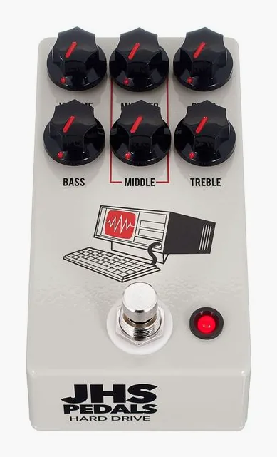 JHS Pedals Hard Drive - Distortion Tan, led e interruttore a pedale