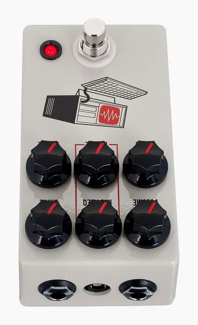 JHS Pedals Hard Drive - Distortion Tan, ingressi e uscite laterali