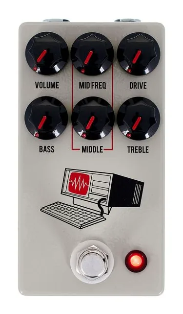 JHS Pedals Hard Drive - Distortion Tan, connettori sul retro dell'unita