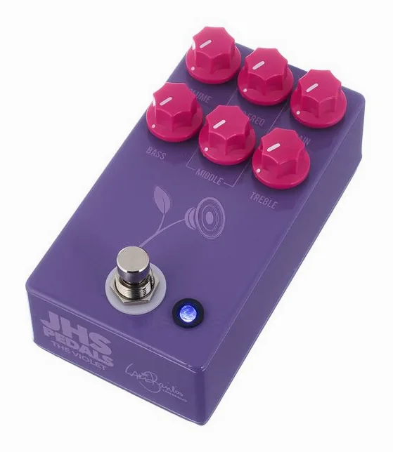 JHS Pedals Lari Basilio Overdrive fotografato frontalmente