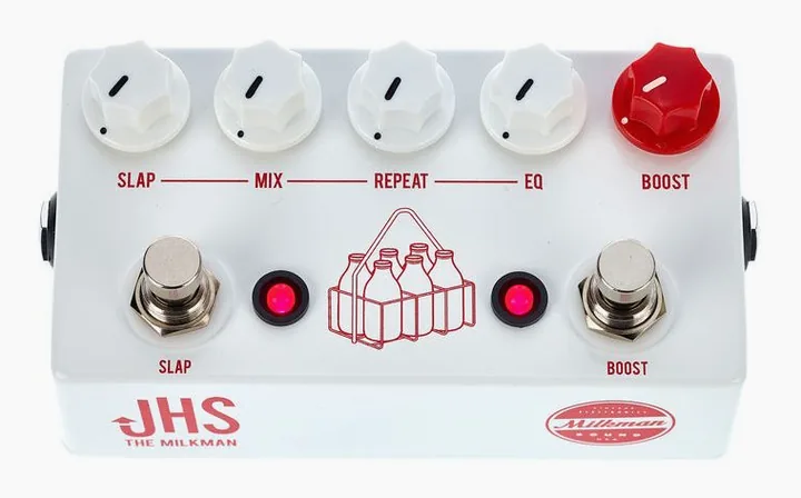 JHS Pedals Milkman Delay Boost, ingressi e uscite laterali