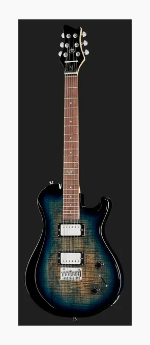 Journey Instruments OE990BL Travel El. Guitar FB, manico e tastiera visti di lato