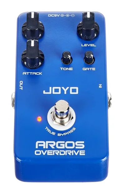 Joyo JF-23 Argos Overdrive, manopole viste dall'alto
