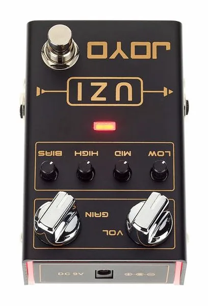 Joyo R-03 Uzi Distortion, manopole viste dall'alto
