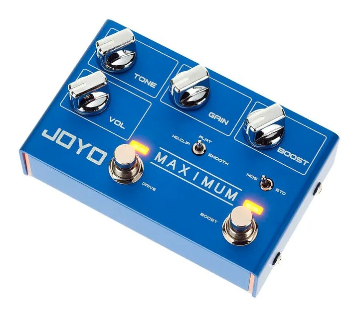 Joyo R-05 Maximum Overdrive fotografato frontalmente