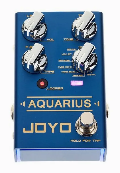 Joyo R-07 Aquarius Delay+Looper, led e interruttore a pedale