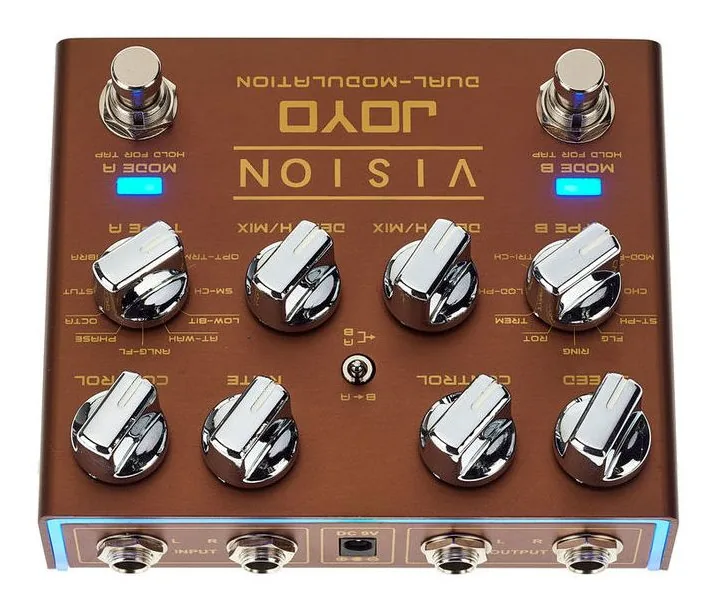 Joyo R-09 Vision Dual Mod, ingressi e uscite laterali