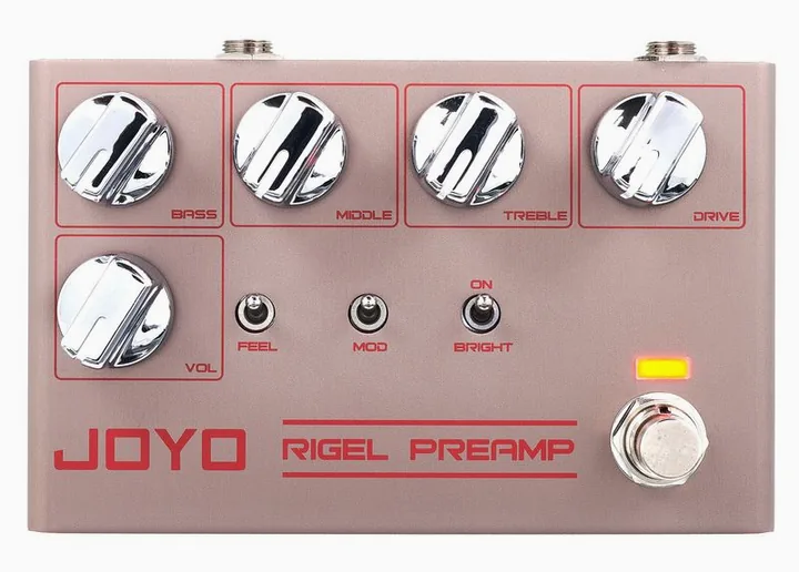 Joyo R-24 Rigel Preamp, manopole viste dall'alto